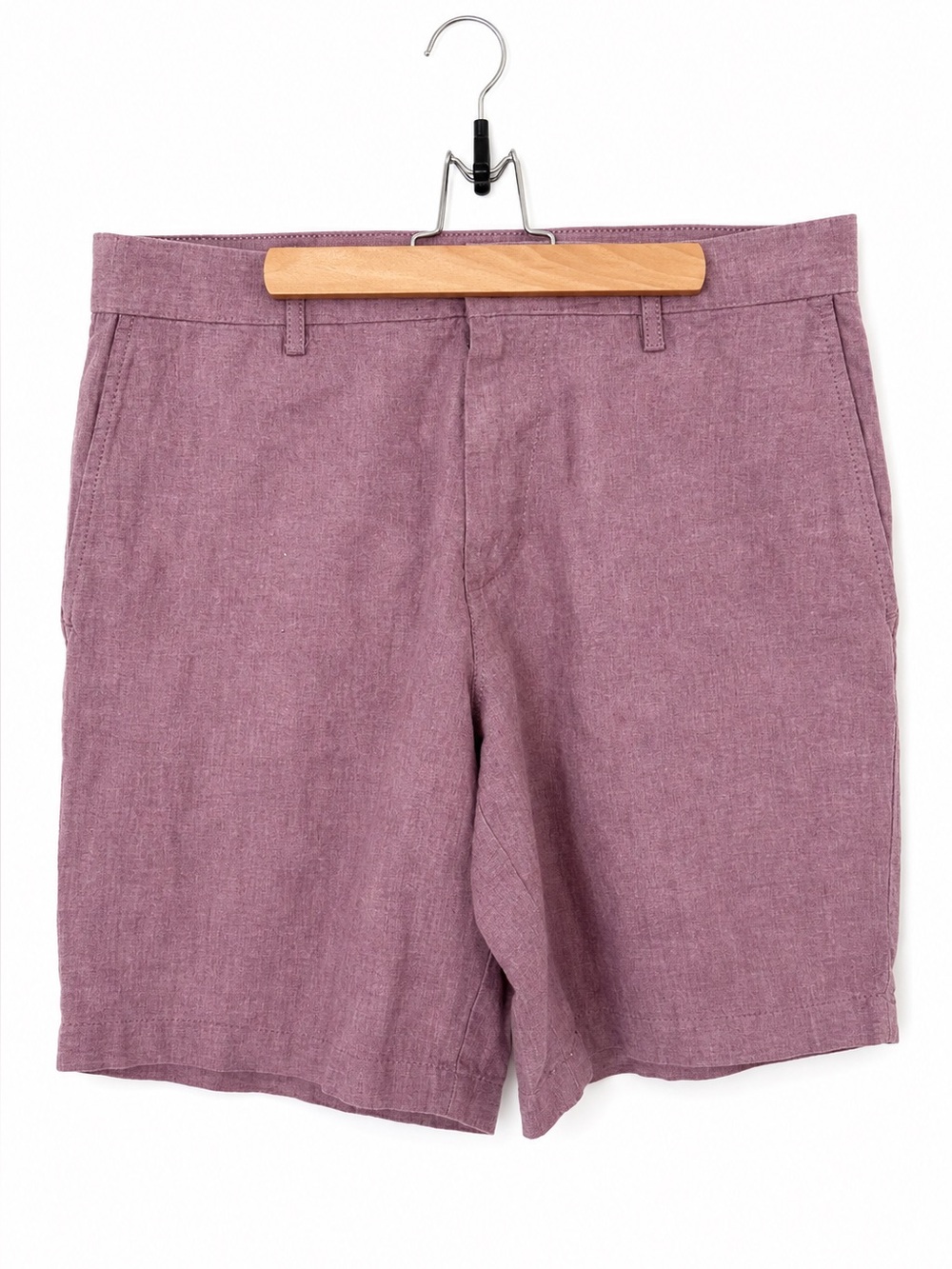Old Navy Slim Shorts Men's Mauve Pink Skylark Linen Cotton Flat Front Casual 31